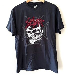 Slayer Graphic Skull Officially Licensed Rock Heavy Metal Band Black Graphic Tee